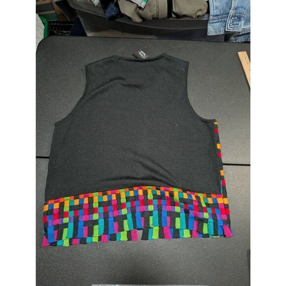 Christina Rotelli Multi-Colors Color Block Woven Vest Women's Medium - Picture 2 of 4